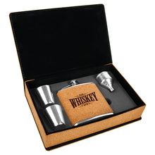 Load image into Gallery viewer, Laserable Leatherette Flask Gift Set
