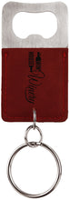 Load image into Gallery viewer, Leatherette Rectangle Bottle Opener Keychain
