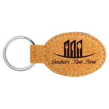 Load image into Gallery viewer, Laserable Leatherette Oval Keychain
