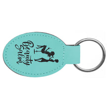 Load image into Gallery viewer, Laserable Leatherette Oval Keychain
