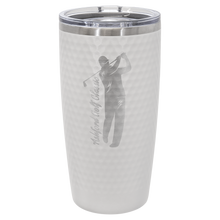 Load image into Gallery viewer, 20 oz Golf Tumbler with Dimples and Clear Slider Lid
