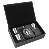 Load image into Gallery viewer, Laserable Leatherette Flask Gift Set
