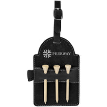 Load image into Gallery viewer, Laserable Leatherette Golf Bag Tag with 3 Wooden Tees
