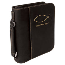 Load image into Gallery viewer, Book/Bible Cover w/Zipper and Handle Large

