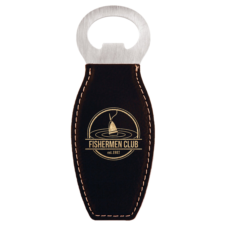 Laserable Leatherette Bottle Opener with Magnet
