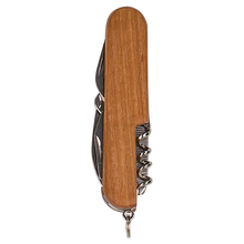 Load image into Gallery viewer, Multi-Tool Pocket Knife 3 1/2&quot; Wooden 8 Function
